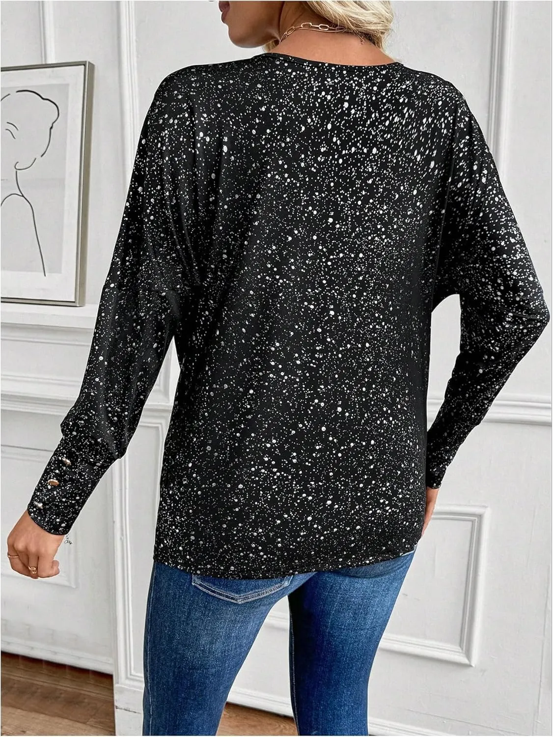 SOLY HUX Women's Cowl Neck Ruched Tops Draped Front Long Sleeve Tee T Shirt Teacher Outfits Work Tops