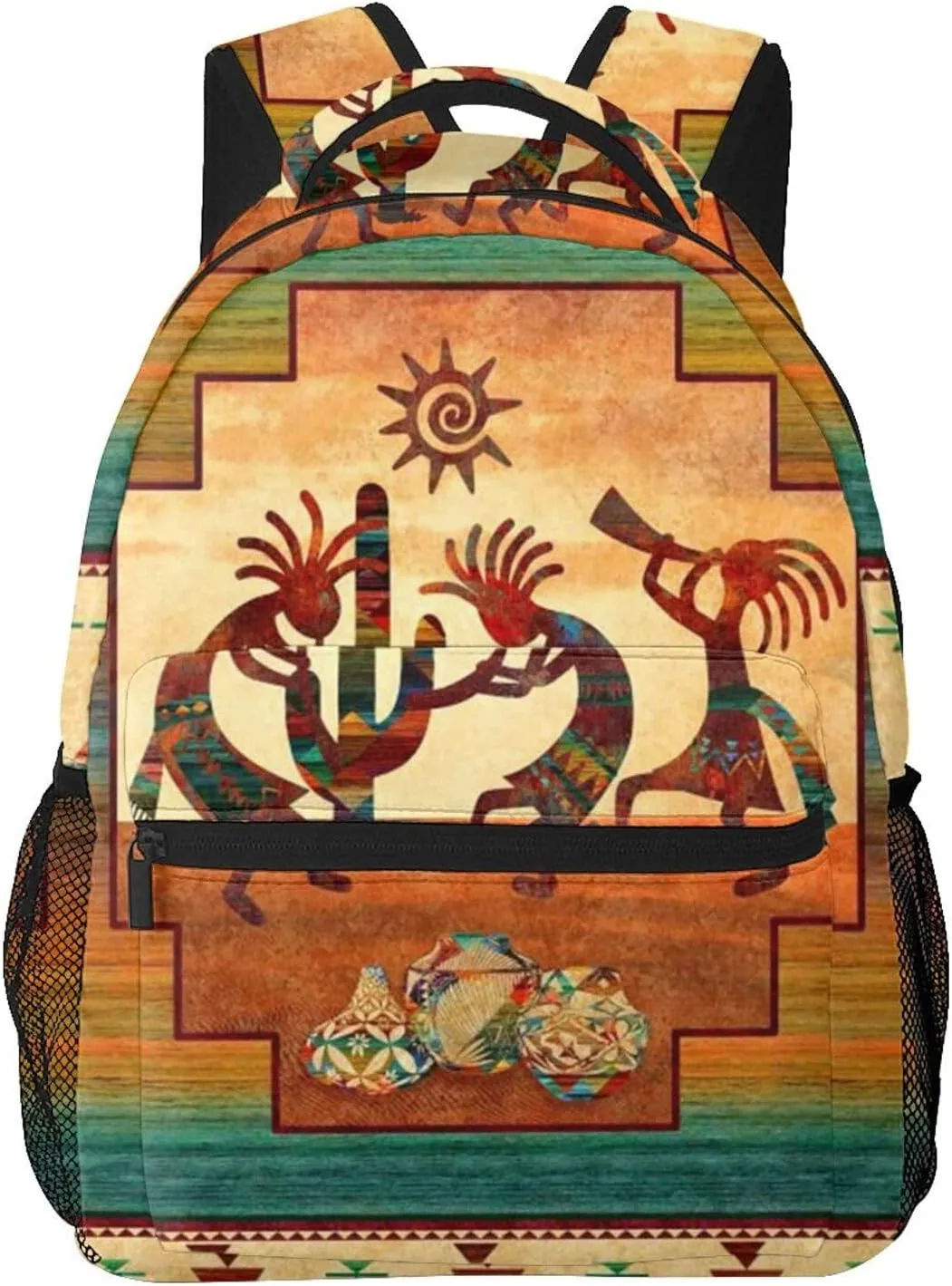 Southwest Native American Kokopelli Backpack Laptop Backpack Sports Travel Shoulder bag Light casual backpack