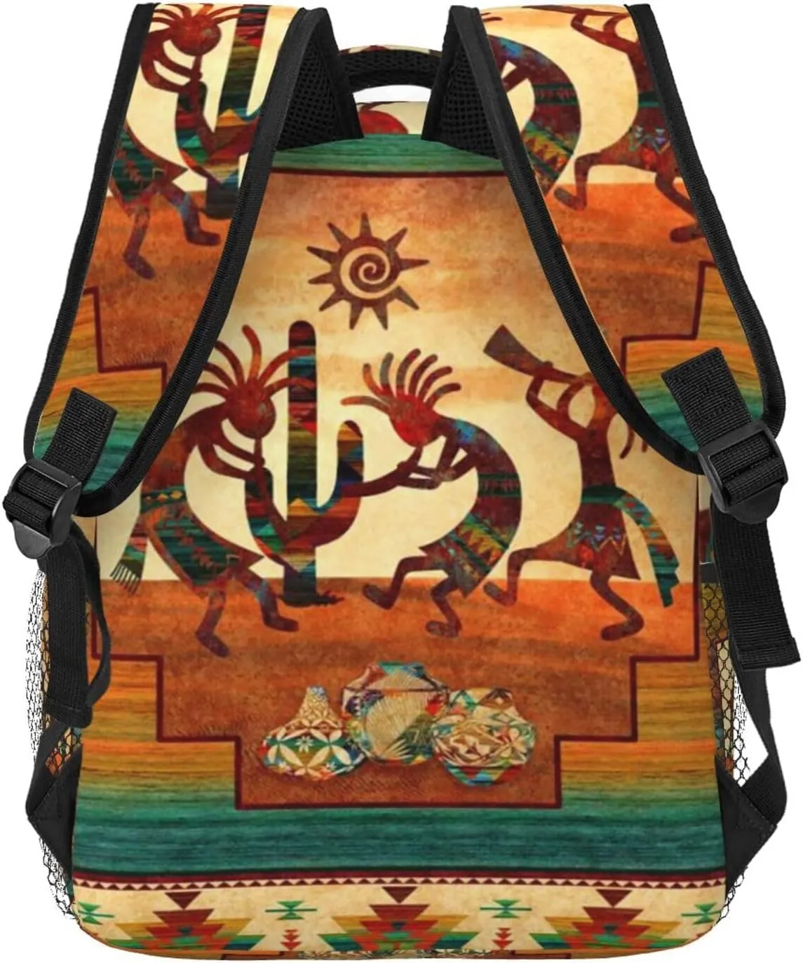 Southwest Native American Kokopelli Backpack Laptop Backpack Sports Travel Shoulder bag Light casual backpack