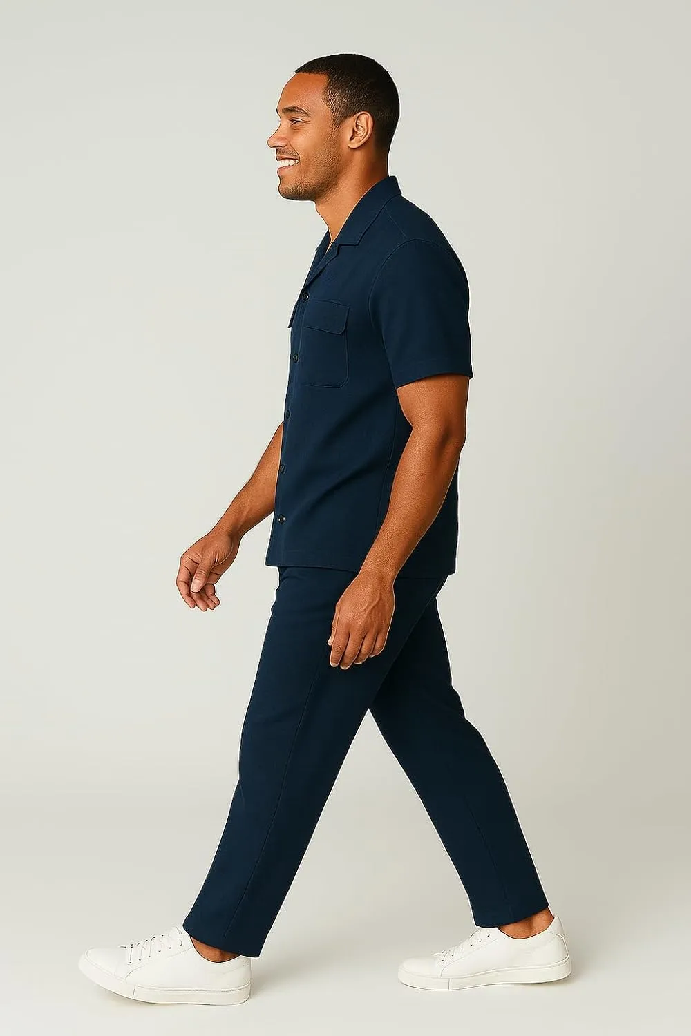 STACY ADAMS Men's Linen Shirt Pant Set