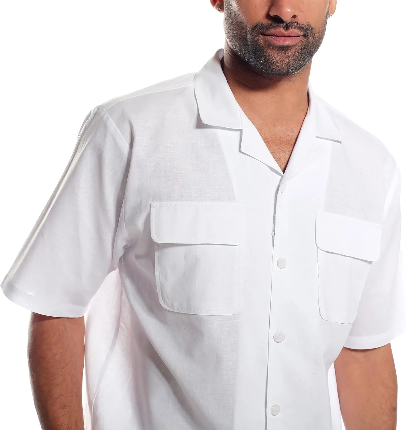 STACY ADAMS Men's Linen Shirt Pant Set