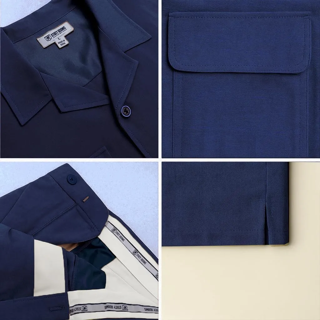 STACY ADAMS Men's Linen Shirt Pant Set