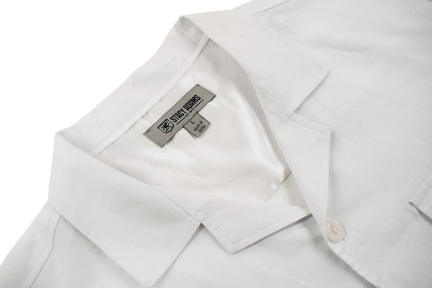 STACY ADAMS Men's Linen Shirt Pant Set