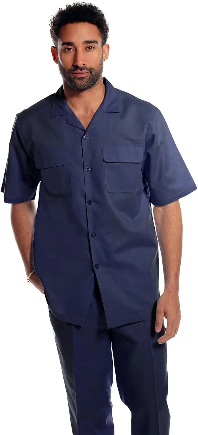 STACY ADAMS Men's Linen Shirt Pant Set