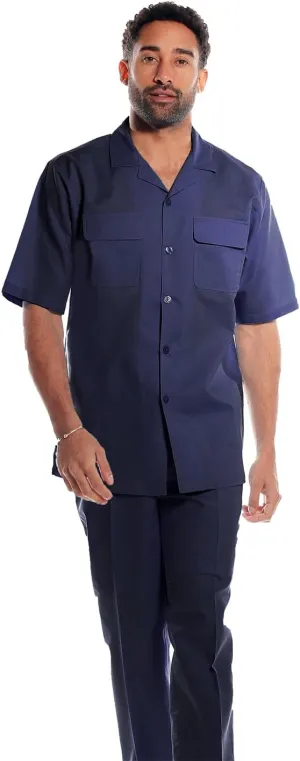 STACY ADAMS Men's Linen Shirt Pant Set