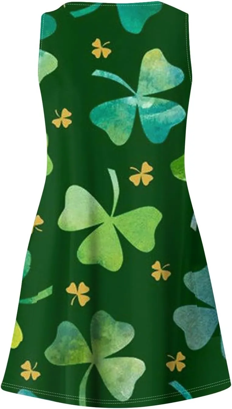 Summer Dresses for Women 2025 Casual Loose Fit V Neck Sundresses for Women Beach Sleeveless Tank Dress with Pockets
