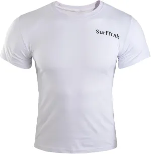 SurfTrak Men's Quick-Dry Performance T-Shirt Moisture Wicking Athletic Workout Tee Lightweight Breathable Sports Shirt for Running Gym Training White
