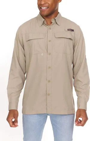 Swiss Alps Mens Long Sleeve Fishing Shirt