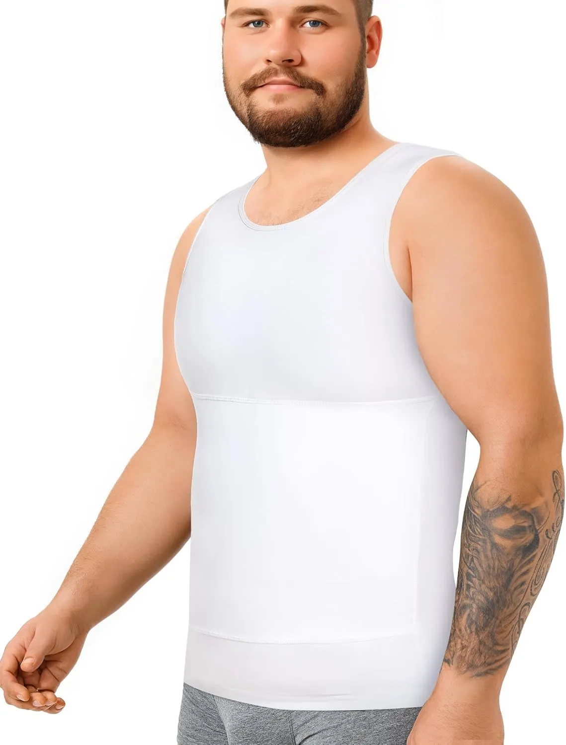 TAILONG Mens Compression Shirt Body Shaper Slimming Undershirt Vest Compression Tank Top Ekko Beaters