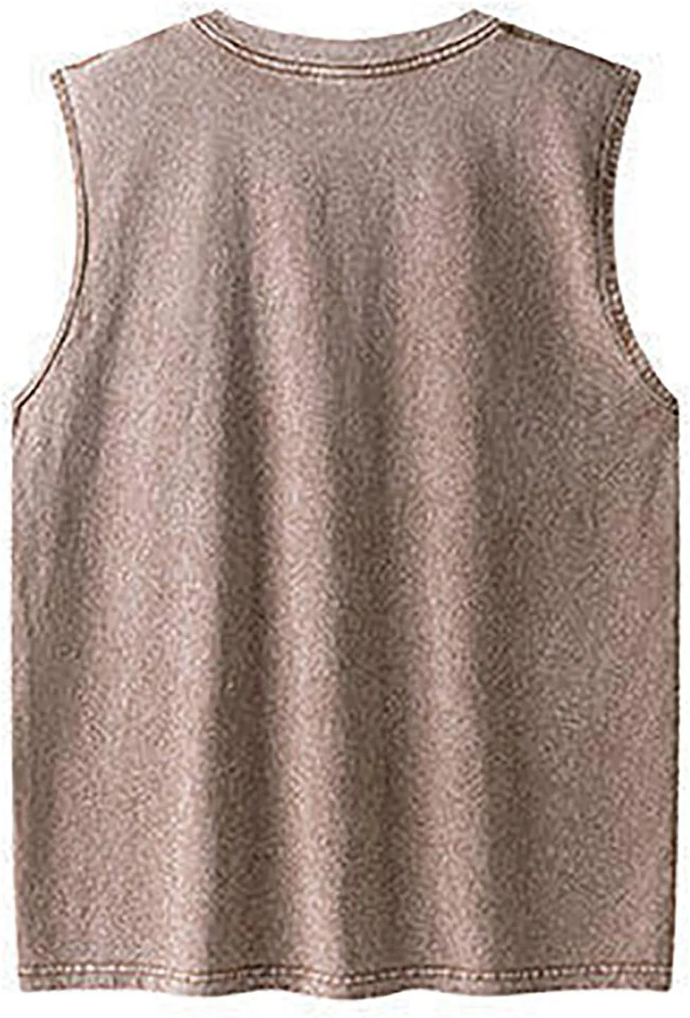 Tank Tops Men Cotton Vintage Workout Gym Sleeveless Cut Off Muscle Shirt Wash T-Shirt Running Beach Loose Fit Tees