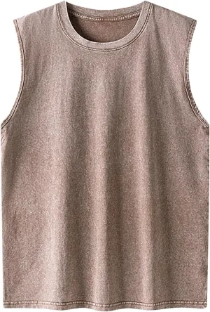 Tank Tops Men Cotton Vintage Workout Gym Sleeveless Cut Off Muscle Shirt Wash T-Shirt Running Beach Loose Fit Tees