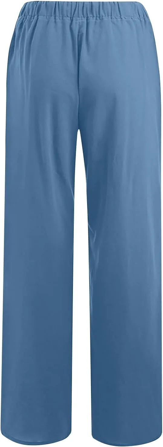 TARIENDY Casual Pants for Women Loose Fit Women's high Waisted Trousers Wide Leg Casual Outfits Elastic Drawstring Pants
