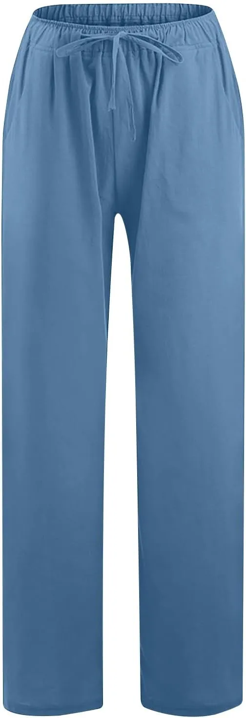TARIENDY Casual Pants for Women Loose Fit Women's high Waisted Trousers Wide Leg Casual Outfits Elastic Drawstring Pants