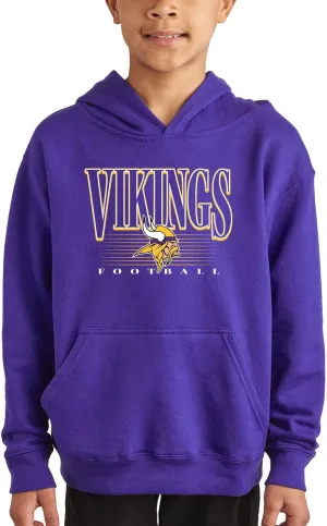 Team Fan Apparel NFL Youth Overtime Blueprint Football Fleece Hooded Sweatshirt, For Boys and Girls, Pro Hoodie Pullover