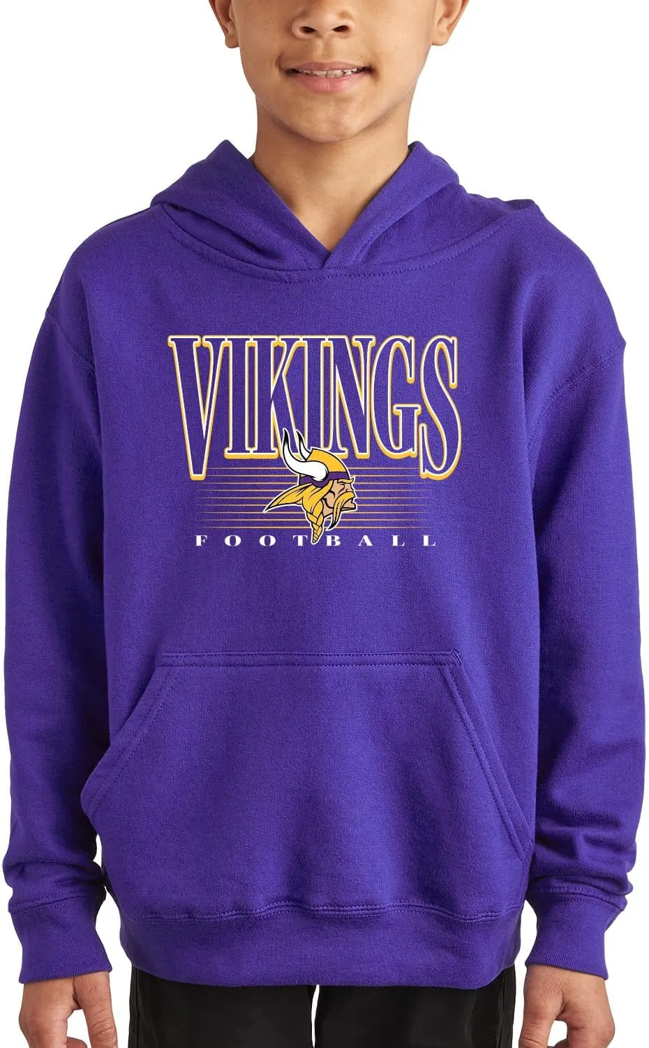 Team Fan Apparel NFL Youth Overtime Blueprint Football Fleece Hooded Sweatshirt, For Boys and Girls, Pro Hoodie Pullover