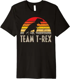 Team T-Rex - Dinosaur Vintage Retro Sunset Gift Premium T-Shirt