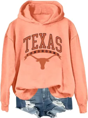 Texas Sweatshirt Women Texas Shirt Texas Sweatshirt Texas Word Pattern Sweatshirts Texas Graphic Printed Hoodie