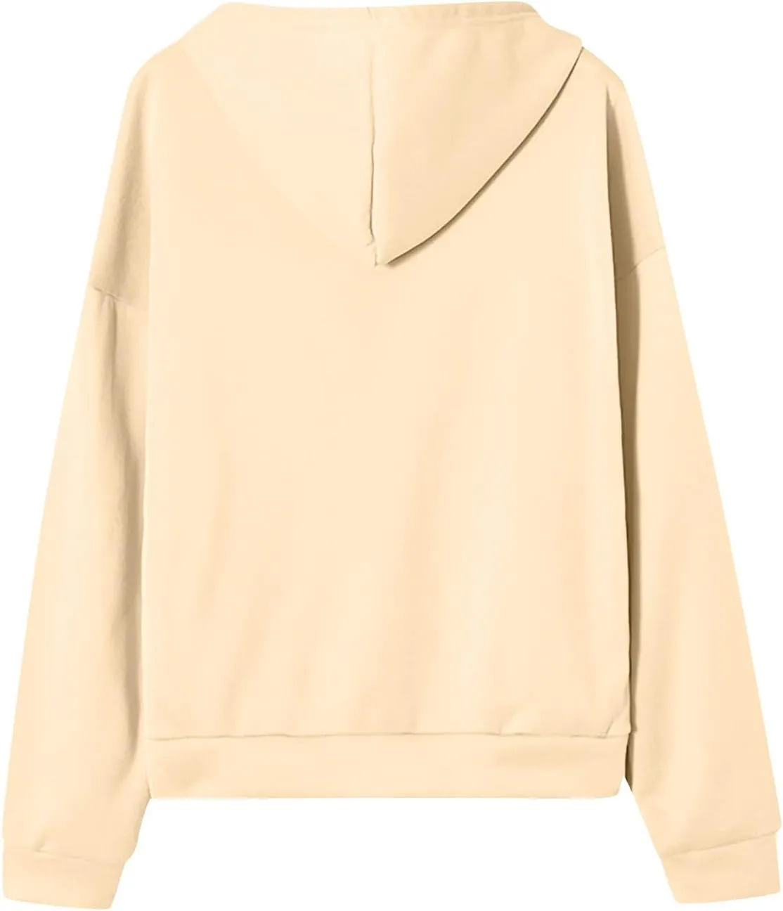 Tops for Women Zip Up Hooded Sweatshirt Ladies Solid Color Long Sleeve Casual Loose Lightweight Jacket with Pockets