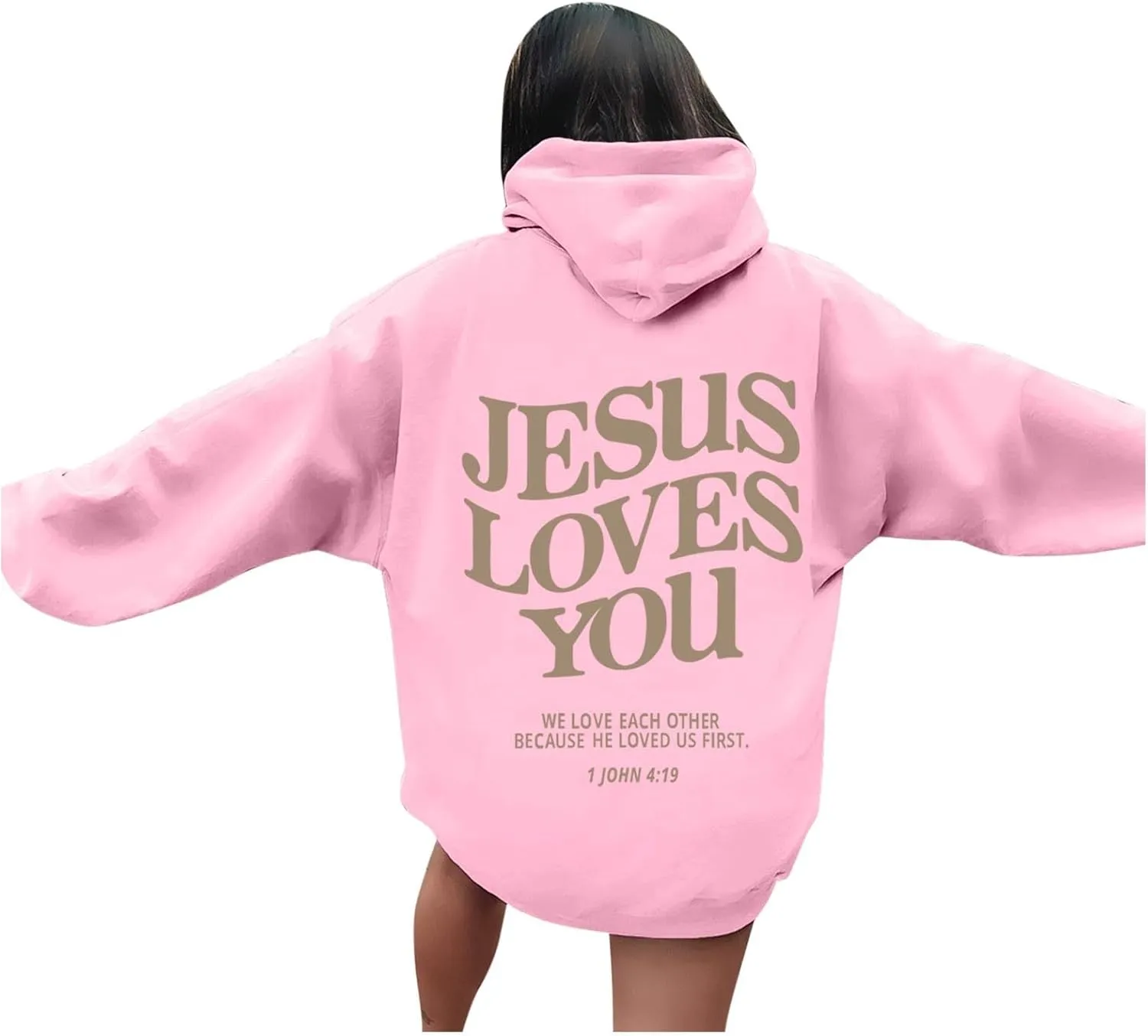 Trust in The Lord Christian Bible Verse Hoodie Jesus Saves Faith Sweatshirt Loose Pullover Harajuku Streetwear