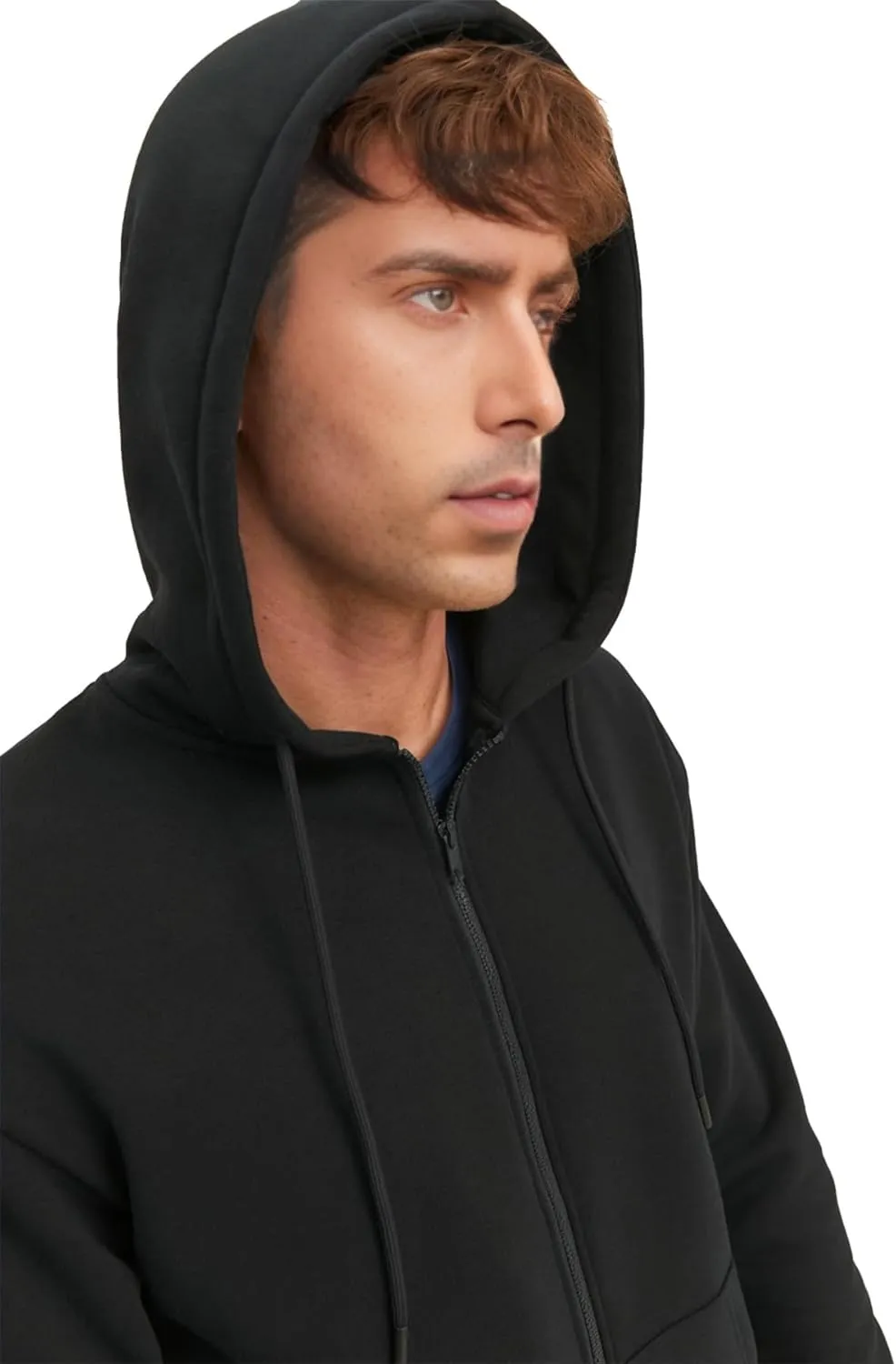 TUVEKE Men's Zip Up Hoodie Athletic Hoodies Long Sleeve Fleece Hooded Sweatshirts Lightweigt With Pockets (S-3XL)