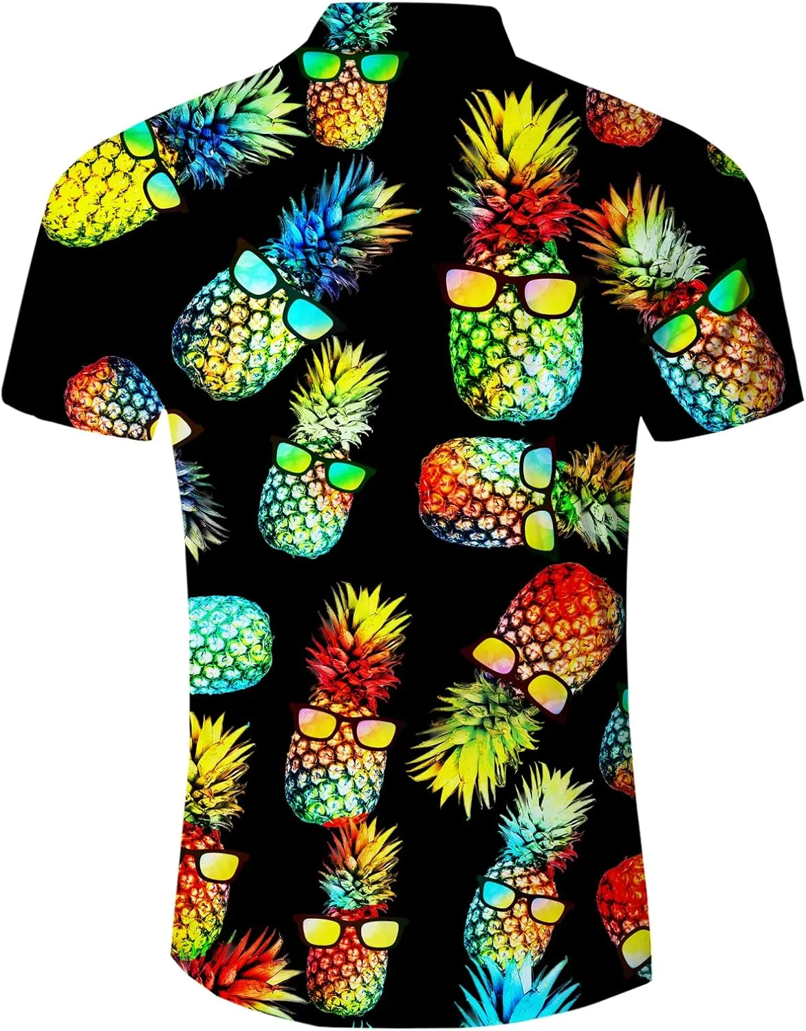 uideazone Mens Funny Hawaiian Shirts 3D Graphic Button Down Short Sleeve Tropical Holiday Beach Aloha Shirt