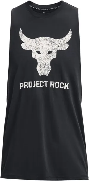 Under Armour Men's Project Rock Brahma Bull Tank Top Sleeveless Tee (US, Alpha, Medium, Regular, Regular, Black)