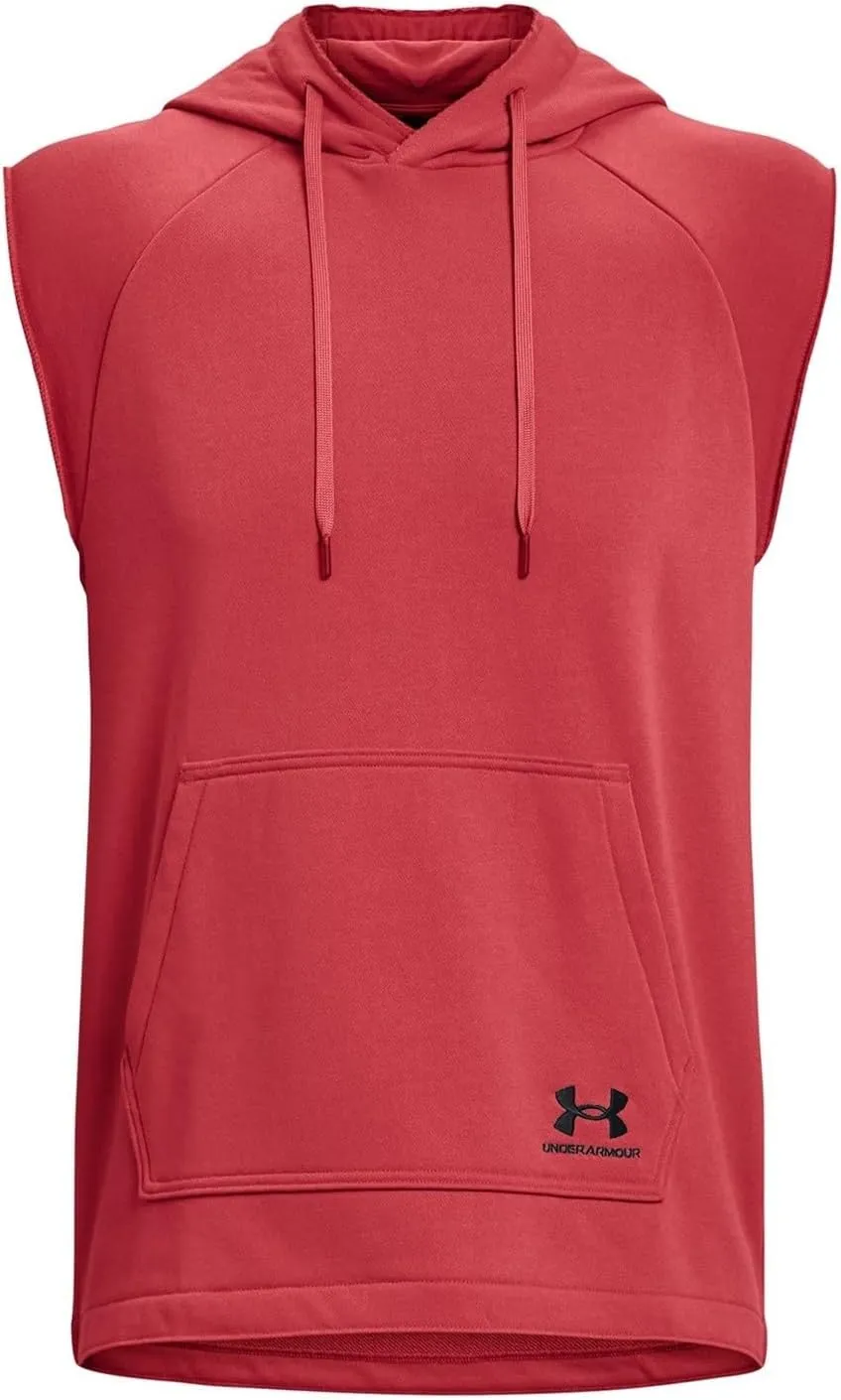 Under Armour Men's UA Heavyweight Terry Sleeveless Hoodie M Red