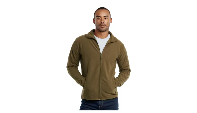 Unibasic Men Full Zip Long Sleeve Polyester Polar Fleece Jacket - Ships Next Day!