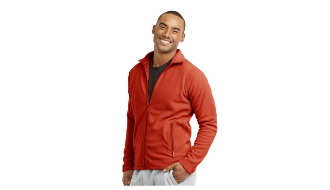 Unibasic Men Full Zip Long Sleeve Polyester Polar Fleece Jacket - Ships Next Day!