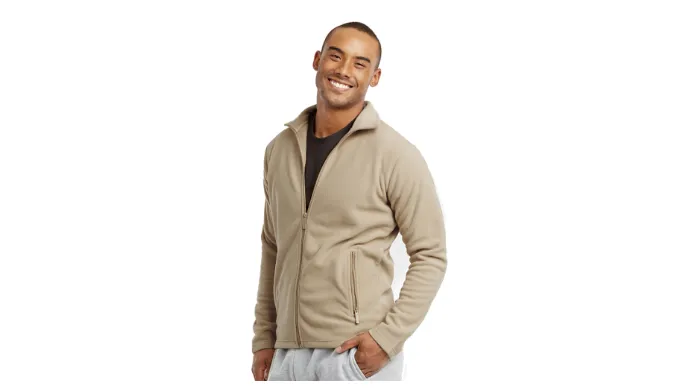 Unibasic Men Full Zip Long Sleeve Polyester Polar Fleece Jacket - Ships Next Day!