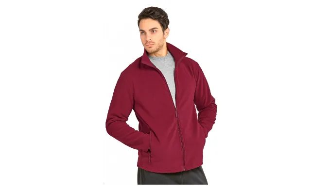 Unibasic Men Full Zip Long Sleeve Polyester Polar Fleece Jacket - Ships Next Day!