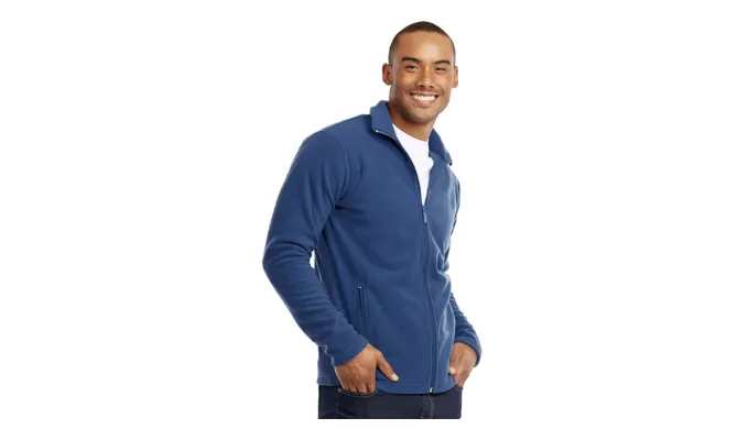 Unibasic Men Full Zip Long Sleeve Polyester Polar Fleece Jacket - Ships Next Day!