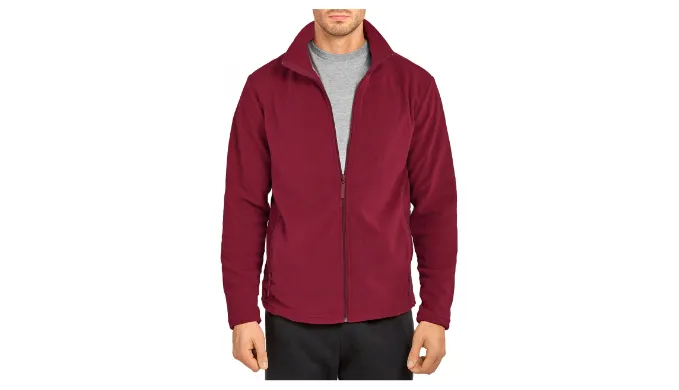 Unibasic Men Full Zip Long Sleeve Polyester Polar Fleece Jacket - Ships Next Day!