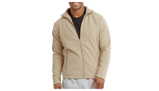 Unibasic Men Full Zip Long Sleeve Polyester Polar Fleece Jacket - Ships Next Day!
