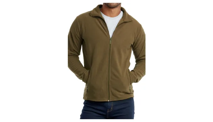 Unibasic Men Full Zip Long Sleeve Polyester Polar Fleece Jacket - Ships Next Day!