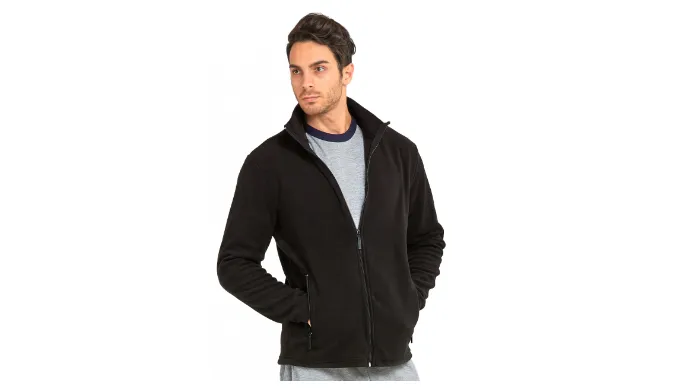 Unibasic Men Full Zip Long Sleeve Polyester Polar Fleece Jacket - Ships Next Day!
