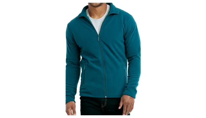 Unibasic Men Full Zip Long Sleeve Polyester Polar Fleece Jacket - Ships Next Day!