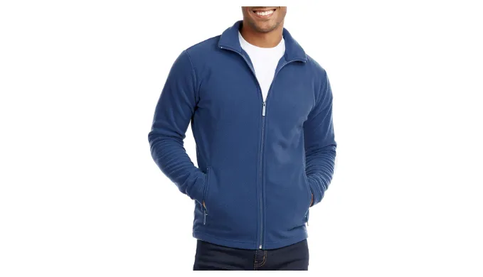 Unibasic Men Full Zip Long Sleeve Polyester Polar Fleece Jacket - Ships Next Day!