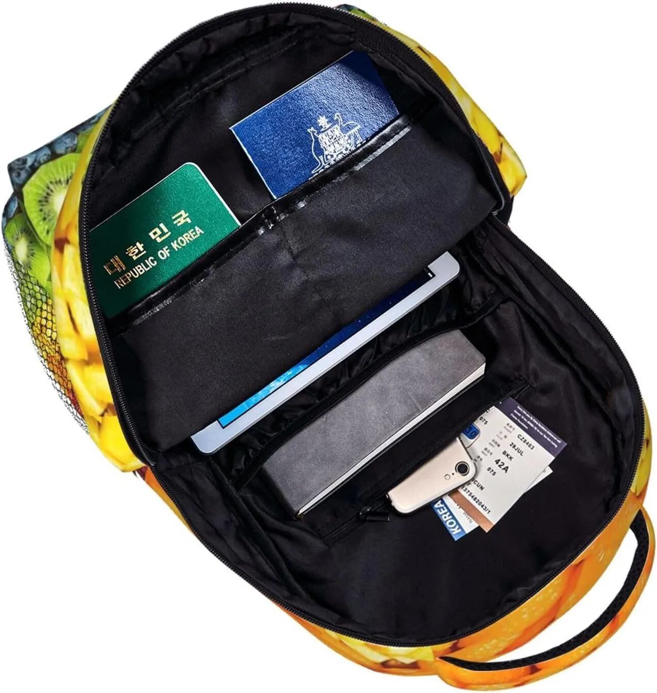 Variety Of Fruits Backpack Laptop Backpack Sports Travel Shoulder bag Light casual backpack