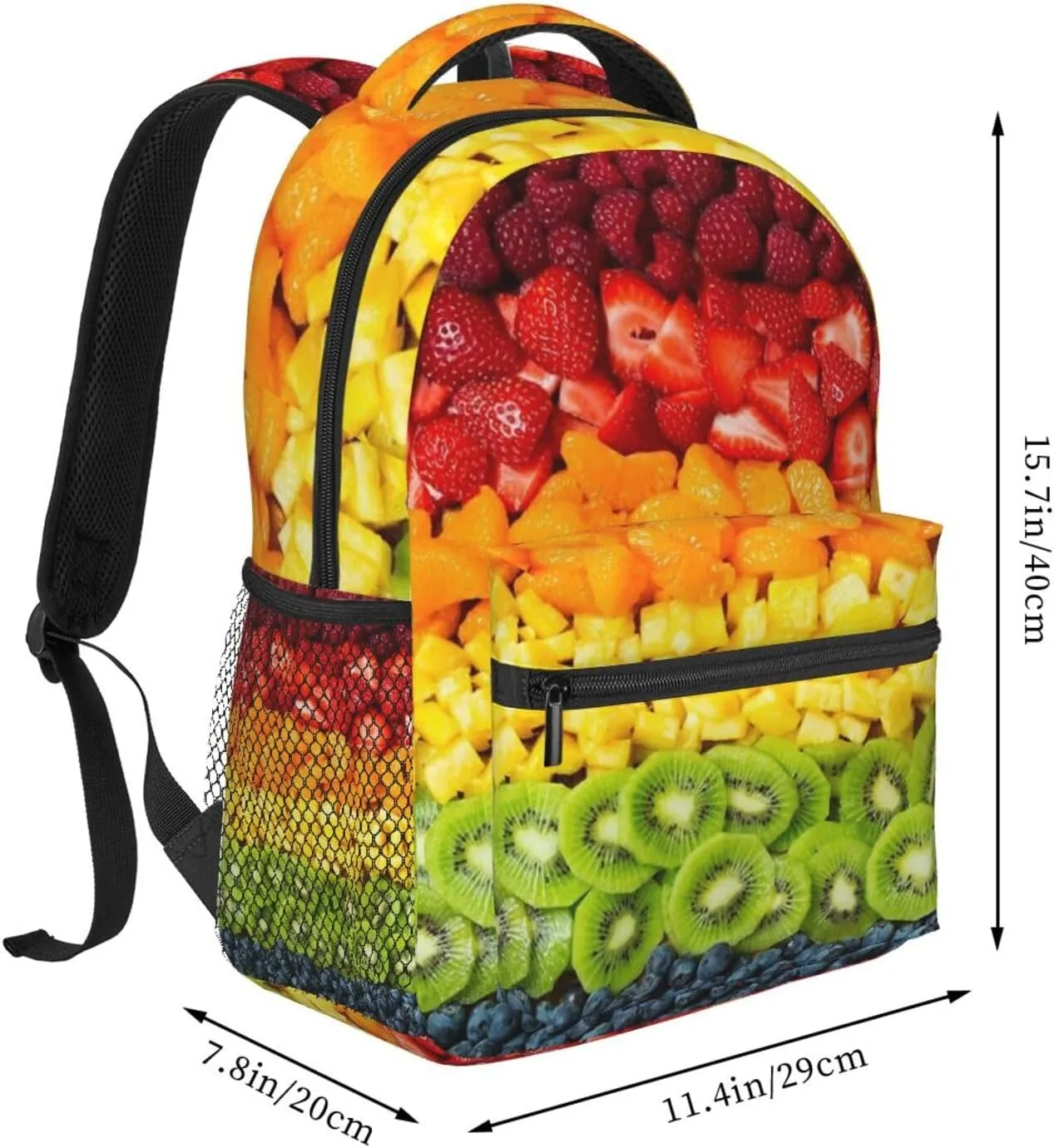 Variety Of Fruits Backpack Laptop Backpack Sports Travel Shoulder bag Light casual backpack