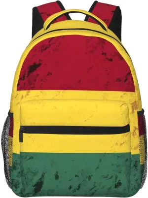 Vintage Bolivian Flag Personalized Backpack Laptop Backpack Sports Travel Shoulder bag Light casual backpack