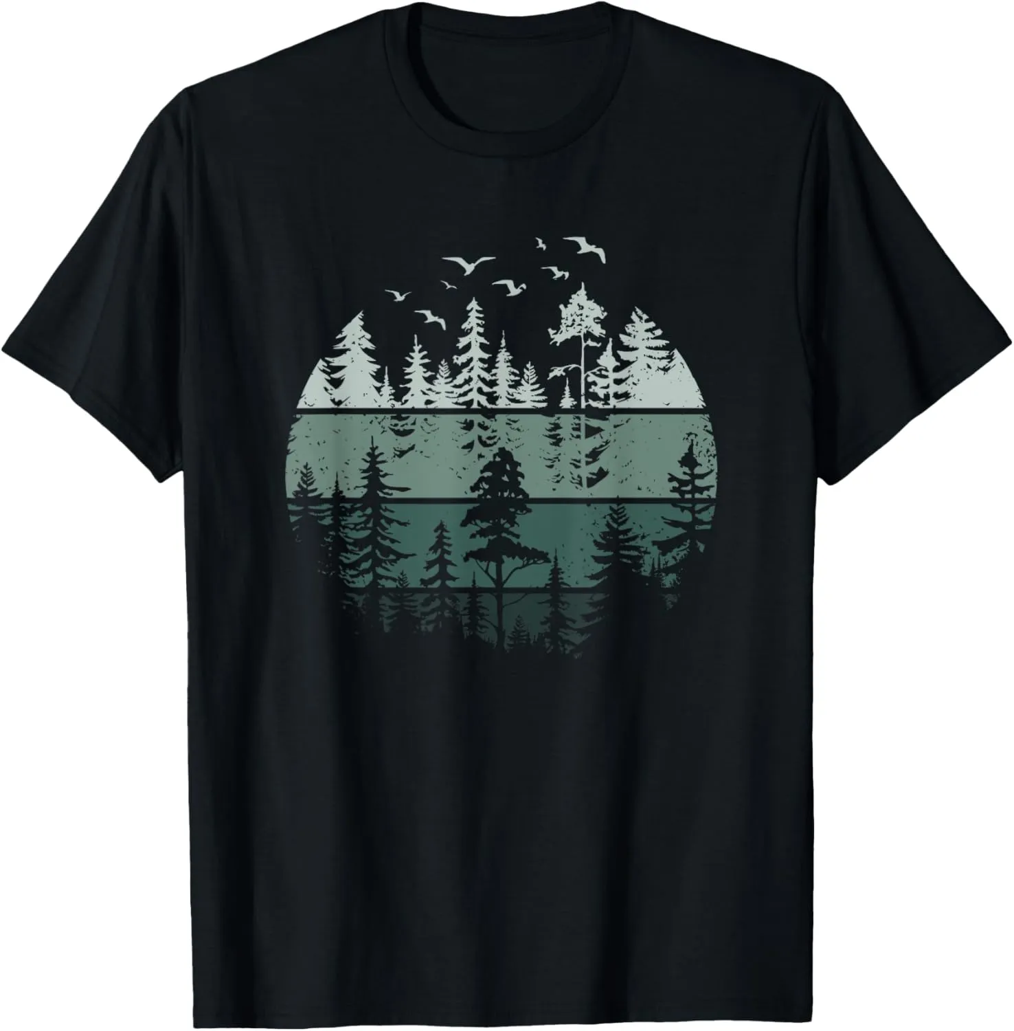 Vintage Forest Trees Wildlife Nature T-Shirt