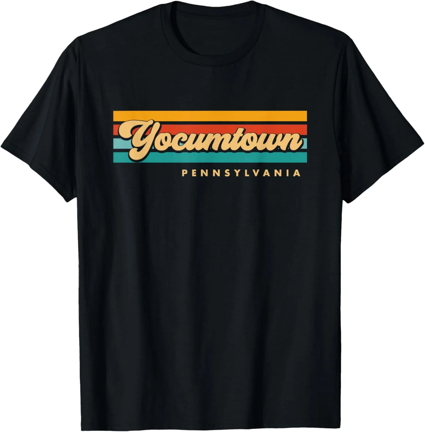 Vintage Sunset Stripes Yocumtown, Pennsylvania T-Shirt