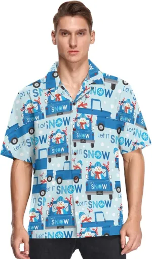 visesunny Hawaiian Bowling Shirts for Men Short Sleeve Regular Fit Summer Beach Casual Button Down Aloha Shirts S-3XL