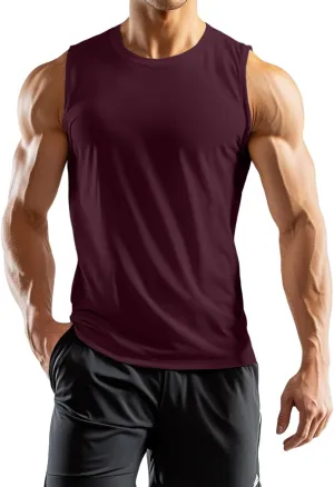 Weighted Vest Men 2025 Workout Tank Tops Quick Dry Sleeveless Muscle Tee Shirts for Athletic Gym Running Swim Beach Training