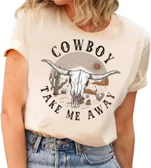 Western Howdy Hat T-Shirt Cowgirl Country Music Vintage Graphic Rodeo Cowboy Women Casual Summer Vacation Tee Tops