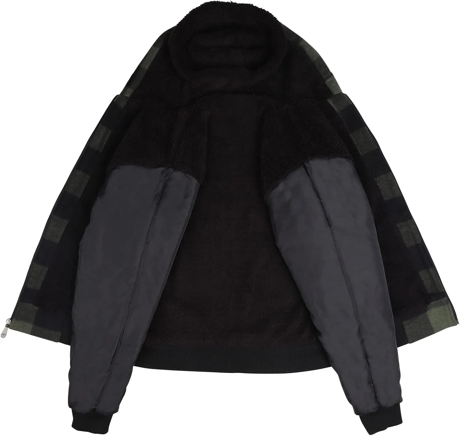 Winter Heavy Warm Sherpa Lined Fleece Plaid Flannel Jacket Men Plus Size S-5XL Big&Tall Mens Coat