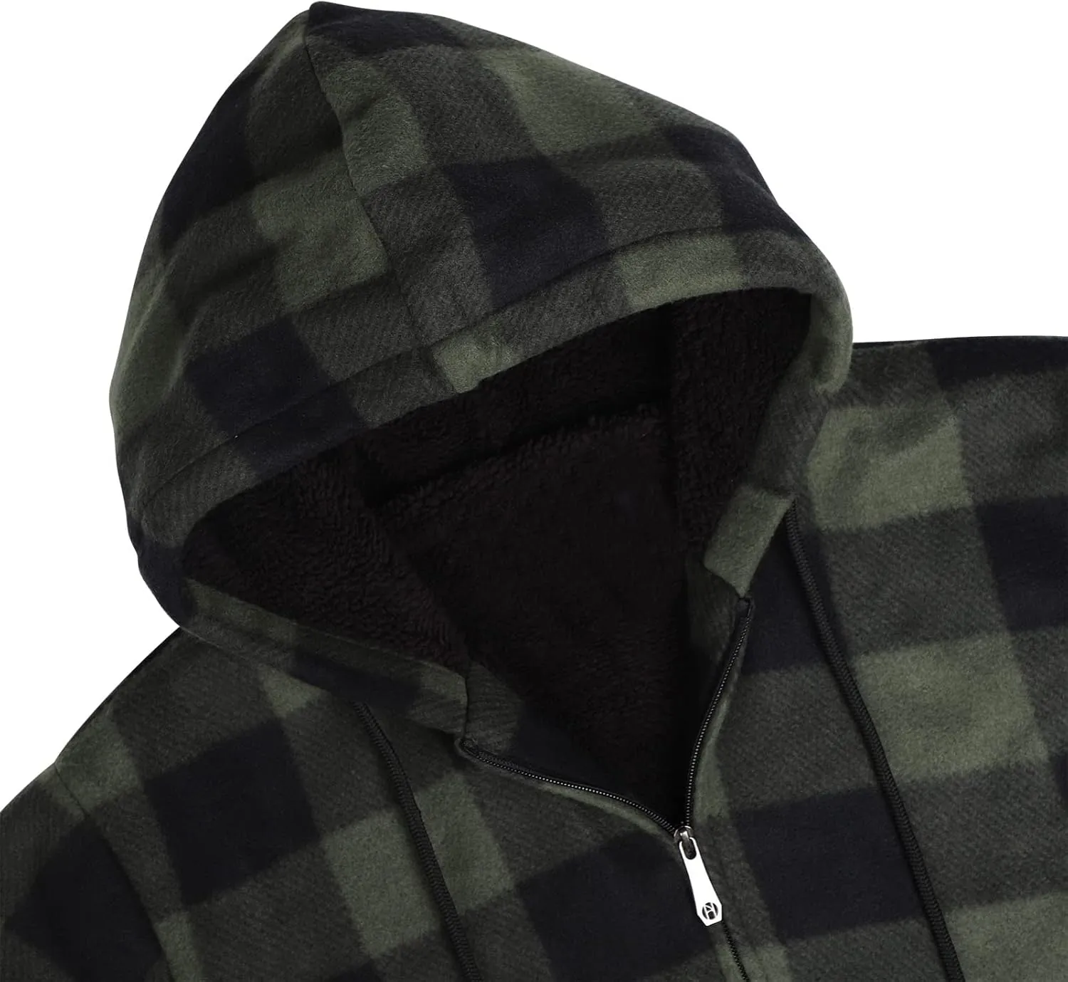 Winter Heavy Warm Sherpa Lined Fleece Plaid Flannel Jacket Men Plus Size S-5XL Big&Tall Mens Coat