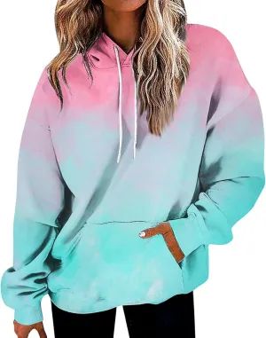 Women Oversized Hoodies Plus Size Drop Shoulder Y2k Sweatshirts Fall Baggy Hooded Comfy Pullover Outfits with Pockets