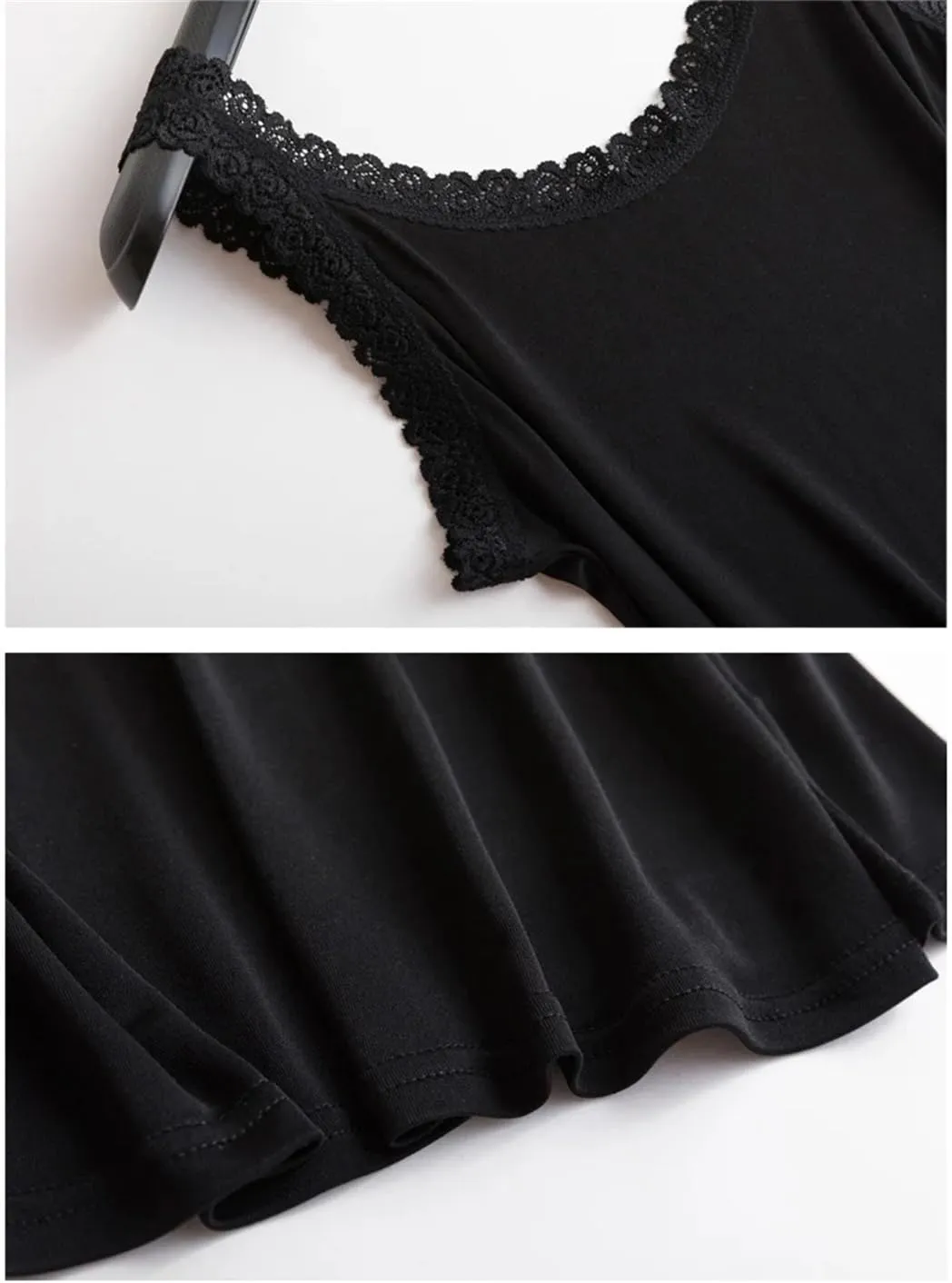 Women Silk Camis Lace Camisoles Bottoming Shirt